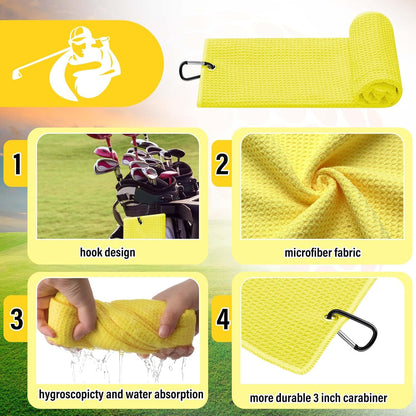 12 Pcs Golf Accessories Kit, Include Golf Ball Bag with Hook Towel Tees Magnetic Ball Marker Divot Tool Cleaner Brush for Women Man Gifts