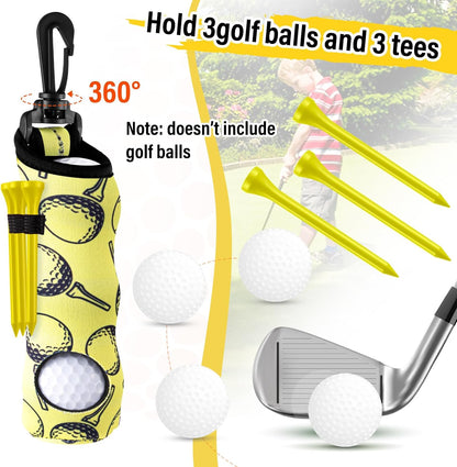 12 Pcs Golf Accessories Kit, Include Golf Ball Bag with Hook Towel Tees Magnetic Ball Marker Divot Tool Cleaner Brush for Women Man Gifts