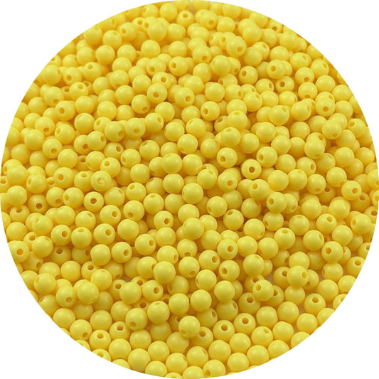 700pcs Acrylic Round Beads for Crafts 6mm Resin Candy Color Spacer Beads with Hole for Jewelry Making Sewing Crafts Decoration Necklaces Bracelets Earrings Supplies(Yellow)