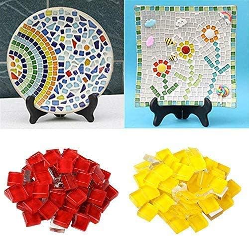BestTeam Craft Material Mosaic Tile, Micro Glass Tiny Mini Mosaic Tile DIY Hobbies Children Handmade Crystal Free Stone Craft Material Creativity 300g (Mix Color)