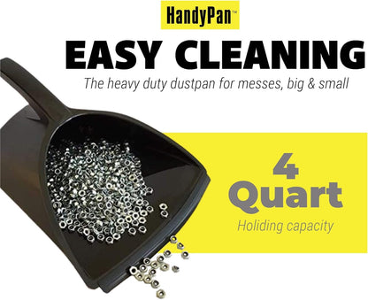 Handy Pan - Yellow - Large Capacity Heavy Duty Dust Pan | Made in USA! Great for Home, Shop, Garage