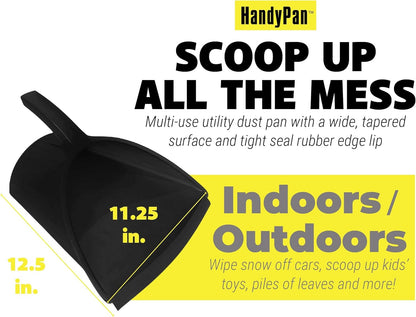 Handy Pan - Yellow - Large Capacity Heavy Duty Dust Pan | Made in USA! Great for Home, Shop, Garage