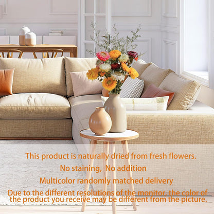 24 Pcs Dried Straw Flowers Daisy, Natural Orange Helichrysum Bouquet | Beautiful dried flowers for floral arrangements, vase filler, wedding décor, farmhouse displays and creative DIY projects.