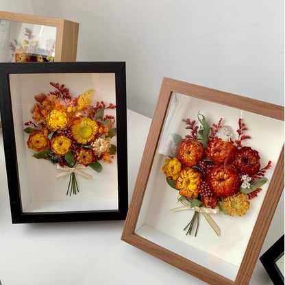 24 Pcs Dried Straw Flowers Daisy, Natural Orange Helichrysum Bouquet | Beautiful dried flowers for floral arrangements, vase filler, wedding décor, farmhouse displays and creative DIY projects.