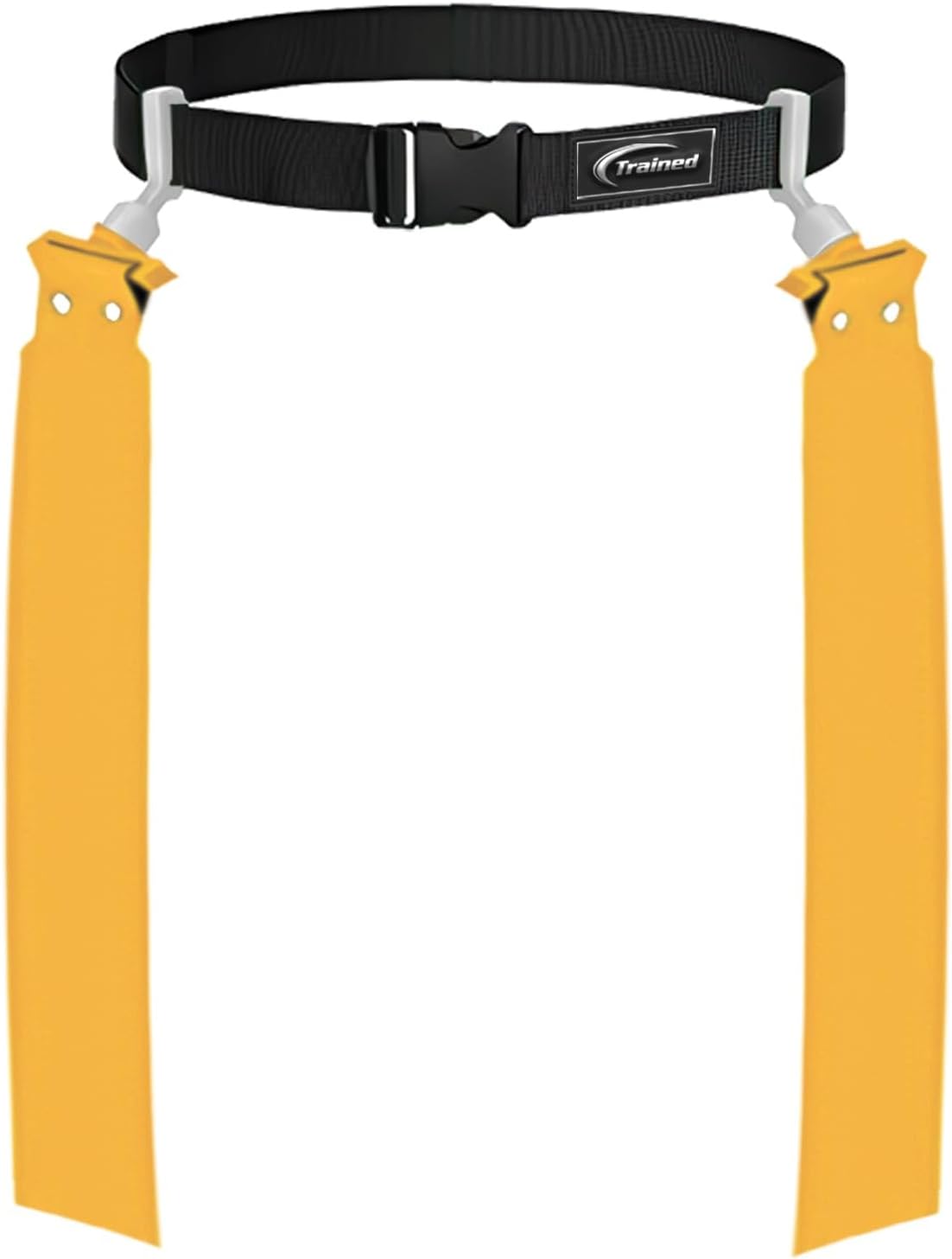 Adjustable Flag Football Belt Set, Yellow, 2 Pop Flags | Audible snap confirms every tag; durable woven fabric resists tears; fits youth leagues to adult teams
