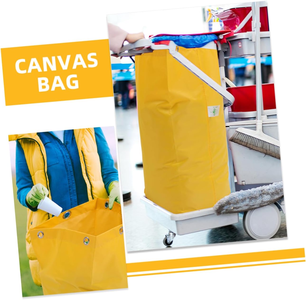 2pcs Janitorial Bag Cleaning Caddy Tote Bag Cleaning Supply Caddy Janitorial Cart