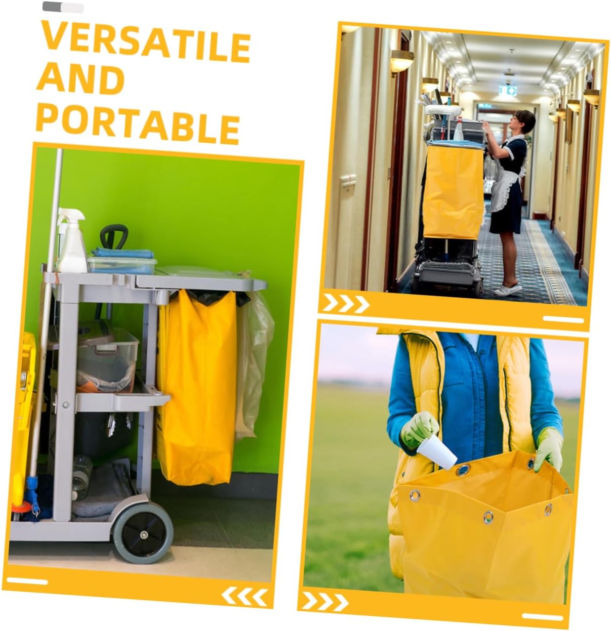 2pcs Janitorial Bag Cleaning Caddy Tote Bag Cleaning Supply Caddy Janitorial Cart