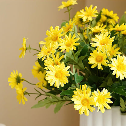 Artificial Daisy Flowers for Outdoor - 2 Bundles Yellow Daisy Flower Bulk, Perfect Decoration for Table Windowsill Porch