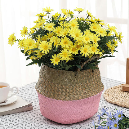 Artificial Daisy Flowers for Outdoor - 2 Bundles Yellow Daisy Flower Bulk, Perfect Decoration for Table Windowsill Porch