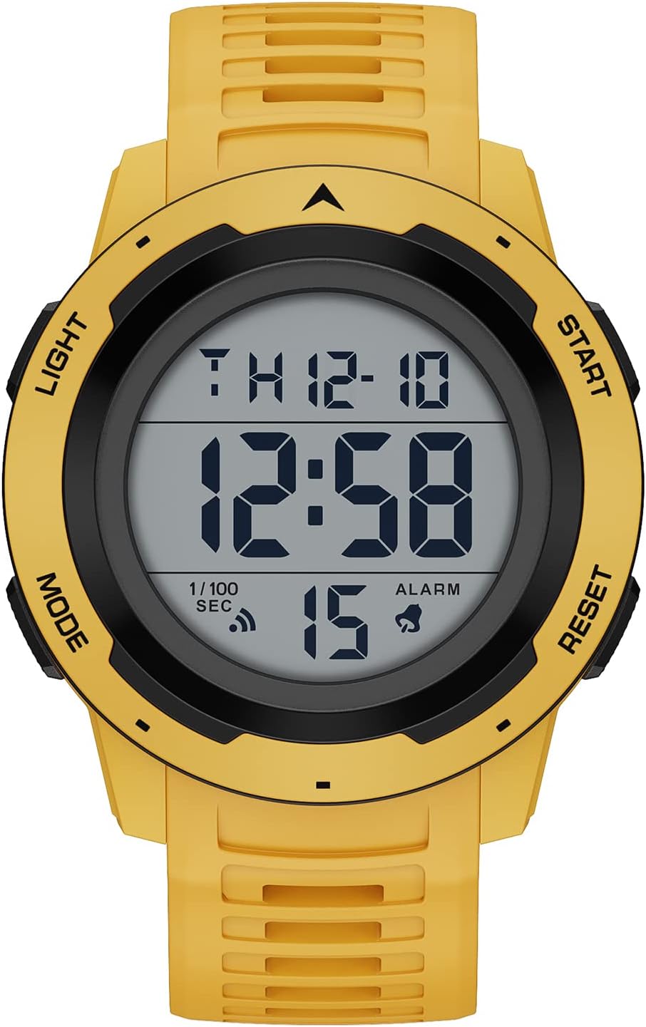 Mens Waterproof Digital Sport Watches Wide Screen Easy Read Display Military Style with Rubber Strap