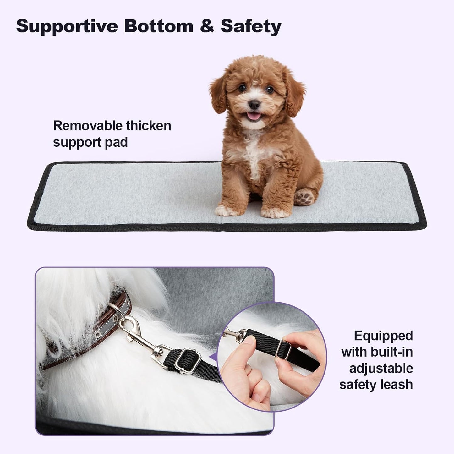 Large Pet Carrier for Dogs Cats, 18-20lbs, Hands-Free Purse Bag | extra large, storage pockets, travel vet shopping, medium pets