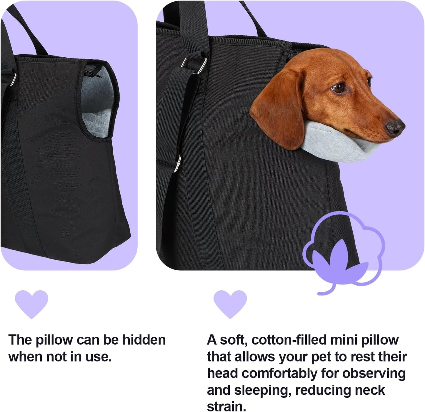 Large Pet Carrier for Dogs Cats, 18-20lbs, Hands-Free Purse Bag | extra large, storage pockets, travel vet shopping, medium pets