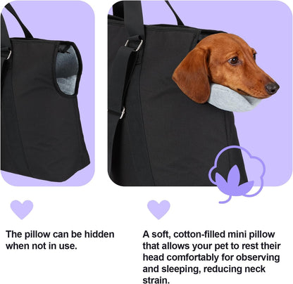 Large Pet Carrier for Dogs Cats, 18-20lbs, Hands-Free Purse Bag | extra large, storage pockets, travel vet shopping, medium pets
