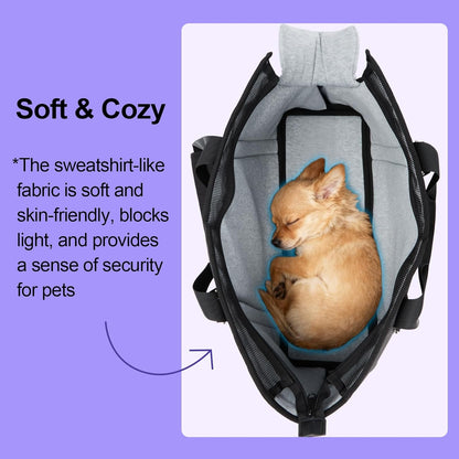 Large Pet Carrier for Dogs Cats, 18-20lbs, Hands-Free Purse Bag | extra large, storage pockets, travel vet shopping, medium pets