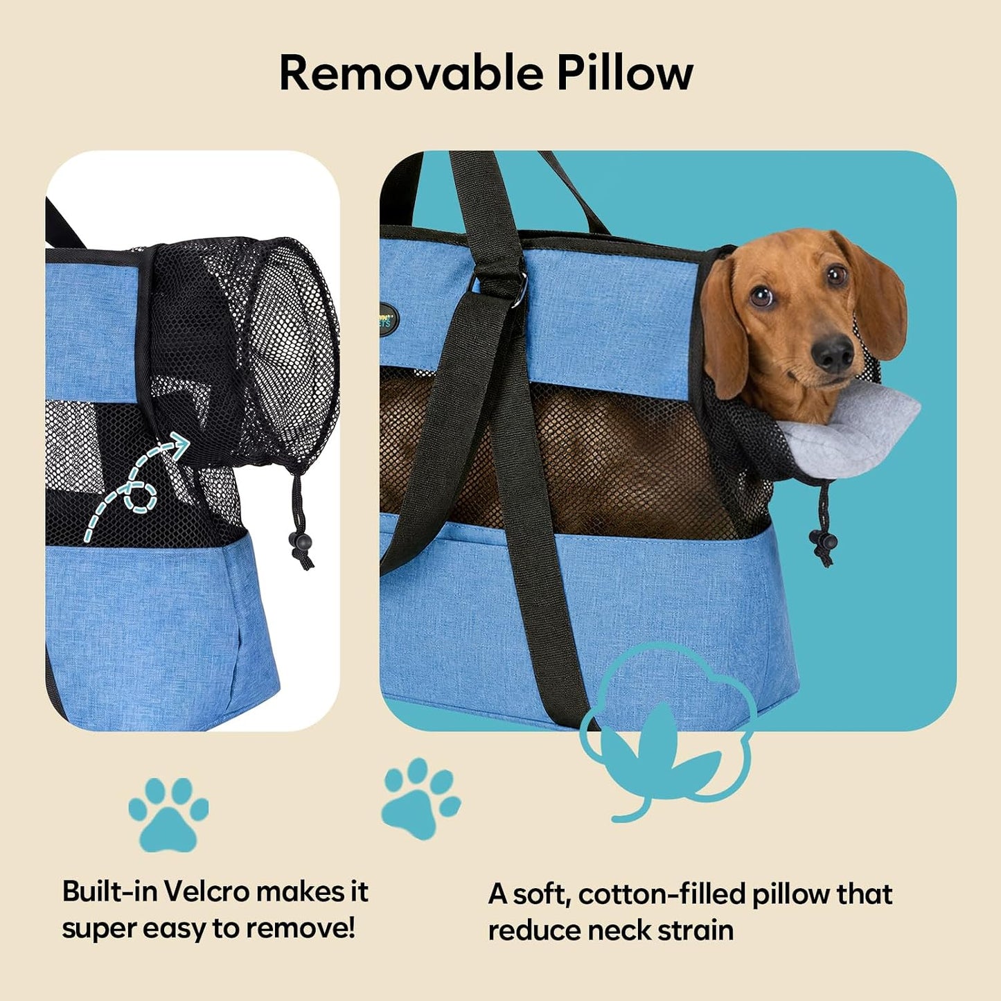 Large Pet Carrier for Dogs Cats, 18-20lbs, Hands-Free Purse Bag | extra large, storage pockets, travel vet shopping, medium pets
