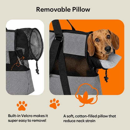 Large Pet Carrier for Dogs Cats, 18-20lbs, Hands-Free Purse Bag | extra large, storage pockets, travel vet shopping, medium pets