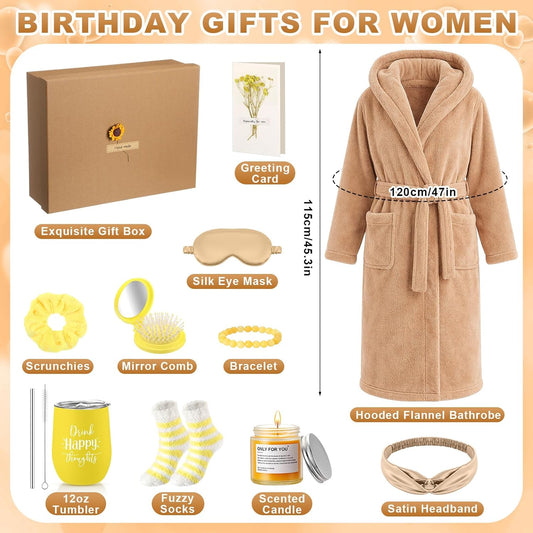 11 Pcs Birthday Gift for Women Mother Gifts Set Spa Gift Baskets for Women Get Well Care Package for Mom Her Wife Friend
