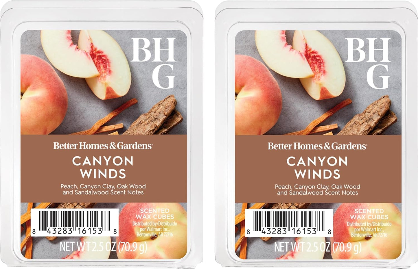 Better Homes and Gardens Scented Wax Cubes 2.5oz 2-Pack (Lemon and Mandarin)