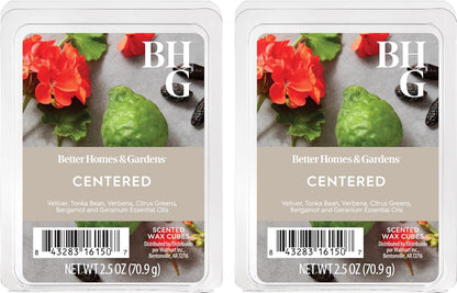 Better Homes and Gardens Scented Wax Cubes 2.5oz 2-Pack (Lemon and Mandarin)