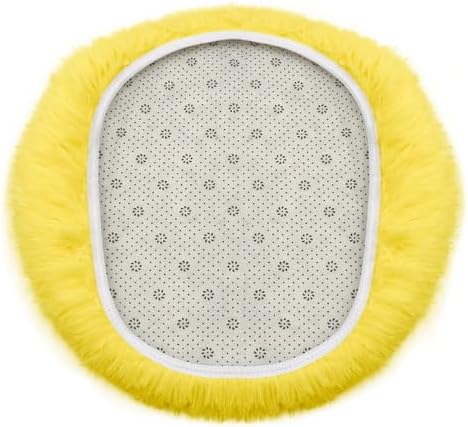Soft Fluffy Toilet Lid Cover Yellow 17.7" x 19.7" | Adjustable Non Slip Backing, Washable Absorbent Toilet Seat Cover for Most Bathroom Elongated and Oblong Lid