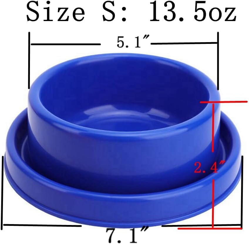 Ants Away Dog Bowl Cat Puppy Food Bowls Round No Spill Yellow S | Ant proof, safe food-grade plastic, anti-slide bottom, ant-block moat barrier, standard feeding size for Cats and Puppies