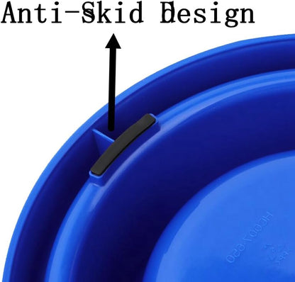 Ants Away Dog Bowl Cat Puppy Food Bowls Round No Spill Yellow S | Ant proof, safe food-grade plastic, anti-slide bottom, ant-block moat barrier, standard feeding size for Cats and Puppies