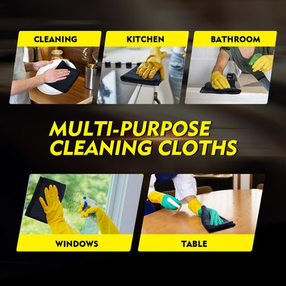 Yellow Microfiber Cleaning Cloths 12 Pack, 12.5 x 12.5 inch Microfiber Towel for Cars, Ultra Absorbent Car Washing Cloth, Lint Free Streak Free Cleaning Rags for Car, Kitchen, and Window