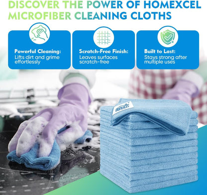 Yellow Microfiber Cleaning Cloths 12 Pack, 12.5 x 12.5 inch Microfiber Towel for Cars, Ultra Absorbent Car Washing Cloth, Lint Free Streak Free Cleaning Rags for Car, Kitchen, and Window