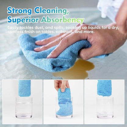 Yellow Microfiber Cleaning Cloths 12 Pack, 12.5 x 12.5 inch Microfiber Towel for Cars, Ultra Absorbent Car Washing Cloth, Lint Free Streak Free Cleaning Rags for Car, Kitchen, and Window