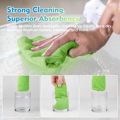 Yellow Microfiber Cleaning Cloths 12 Pack, 12.5 x 12.5 inch Microfiber Towel for Cars, Ultra Absorbent Car Washing Cloth, Lint Free Streak Free Cleaning Rags for Car, Kitchen, and Window
