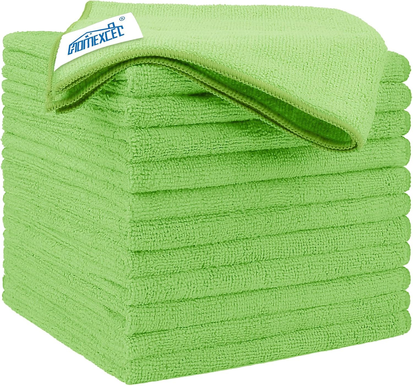 Yellow Microfiber Cleaning Cloths 12 Pack, 12.5 x 12.5 inch Microfiber Towel for Cars, Ultra Absorbent Car Washing Cloth, Lint Free Streak Free Cleaning Rags for Car, Kitchen, and Window