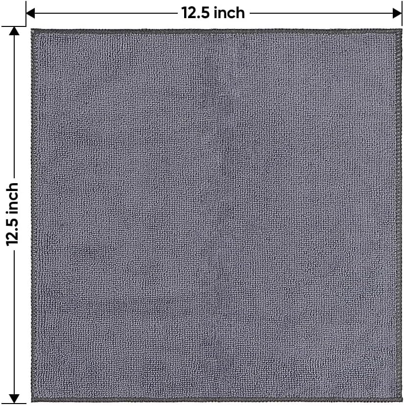 Yellow Microfiber Cleaning Cloths 12 Pack, 12.5 x 12.5 inch Microfiber Towel for Cars, Ultra Absorbent Car Washing Cloth, Lint Free Streak Free Cleaning Rags for Car, Kitchen, and Window