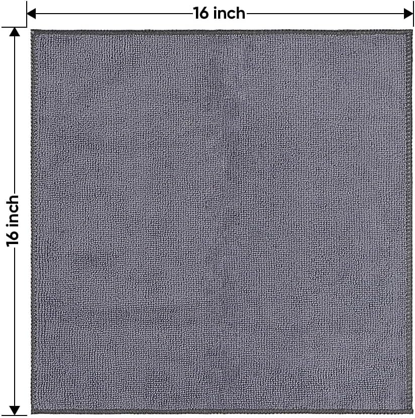 Yellow Microfiber Cleaning Cloths 12 Pack, 12.5 x 12.5 inch Microfiber Towel for Cars, Ultra Absorbent Car Washing Cloth, Lint Free Streak Free Cleaning Rags for Car, Kitchen, and Window