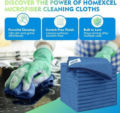 Yellow Microfiber Cleaning Cloths 12 Pack, 12.5 x 12.5 inch Microfiber Towel for Cars, Ultra Absorbent Car Washing Cloth, Lint Free Streak Free Cleaning Rags for Car, Kitchen, and Window