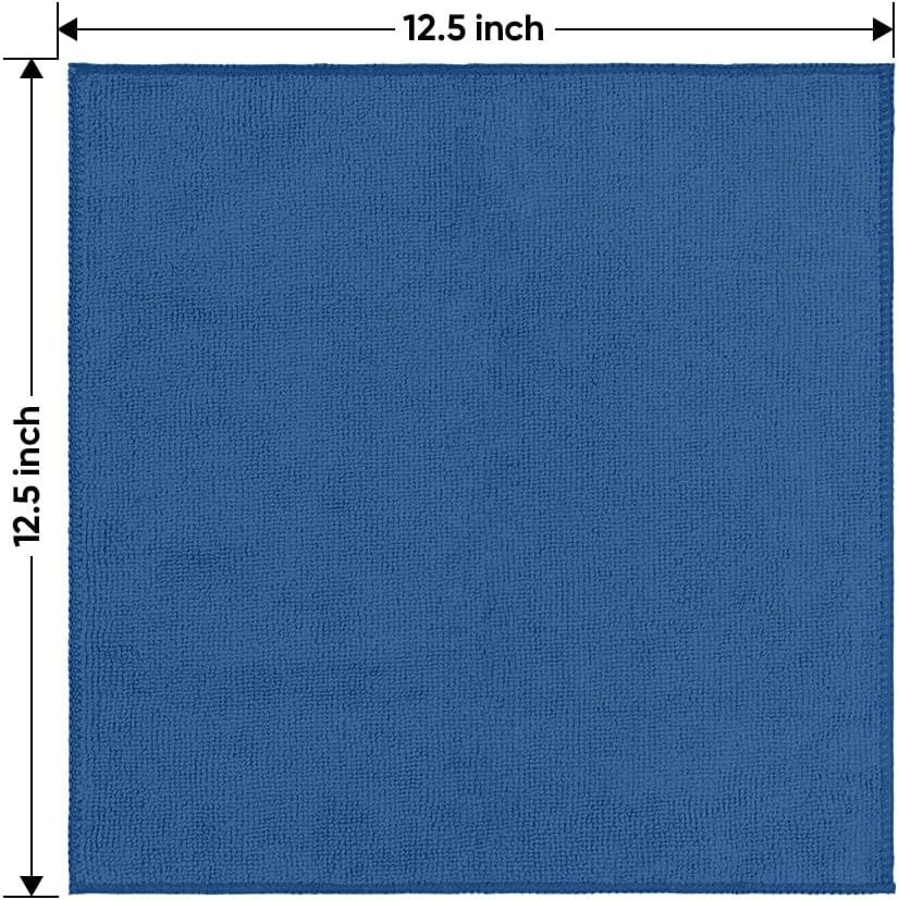 Yellow Microfiber Cleaning Cloths 12 Pack, 12.5 x 12.5 inch Microfiber Towel for Cars, Ultra Absorbent Car Washing Cloth, Lint Free Streak Free Cleaning Rags for Car, Kitchen, and Window