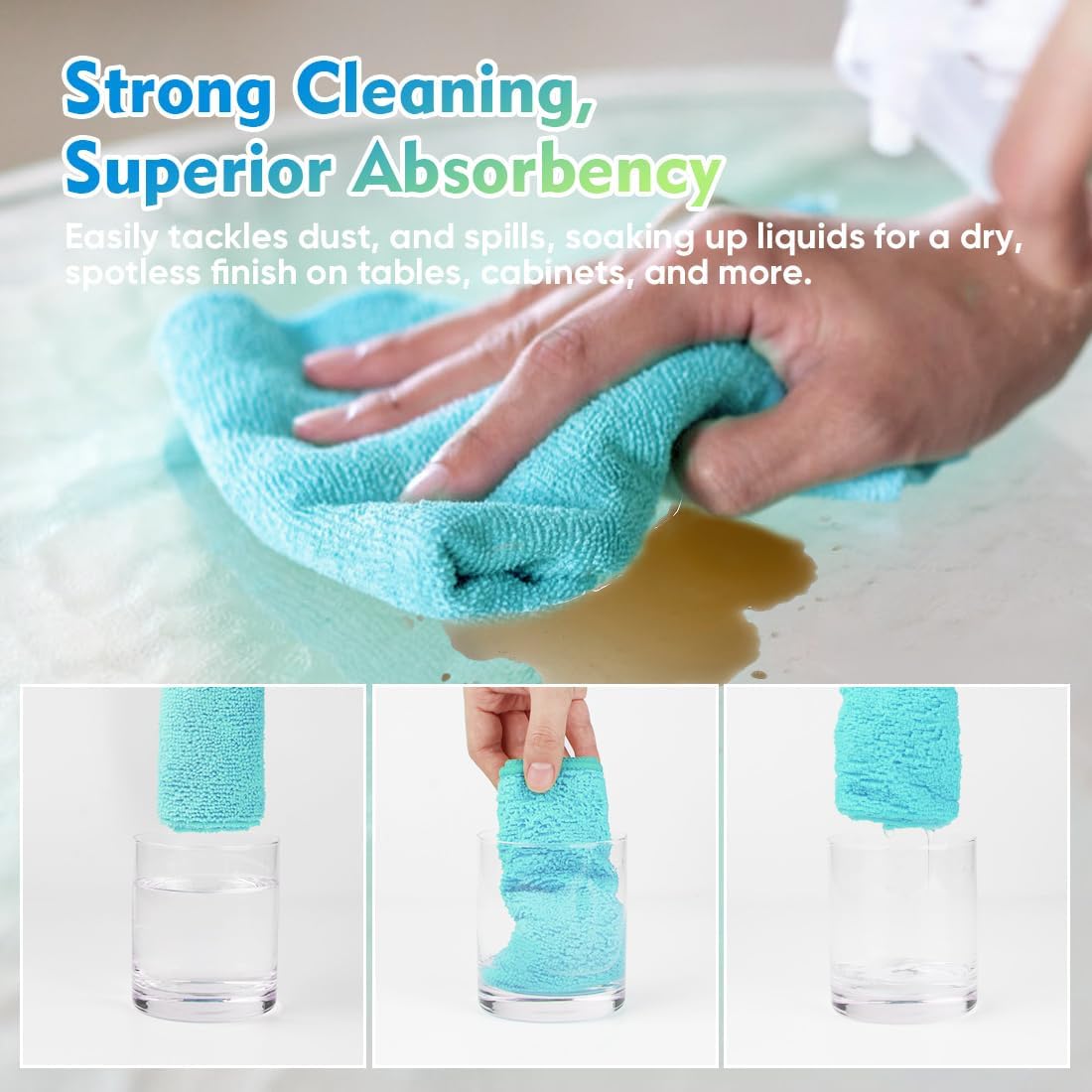 Yellow Microfiber Cleaning Cloths 12 Pack, 12.5 x 12.5 inch Microfiber Towel for Cars, Ultra Absorbent Car Washing Cloth, Lint Free Streak Free Cleaning Rags for Car, Kitchen, and Window