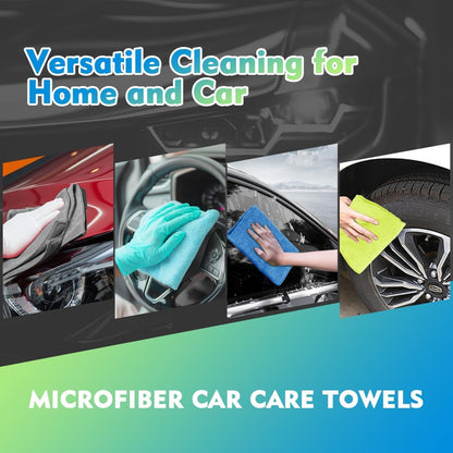 Yellow Microfiber Cleaning Cloths 12 Pack, 12.5 x 12.5 inch Microfiber Towel for Cars, Ultra Absorbent Car Washing Cloth, Lint Free Streak Free Cleaning Rags for Car, Kitchen, and Window
