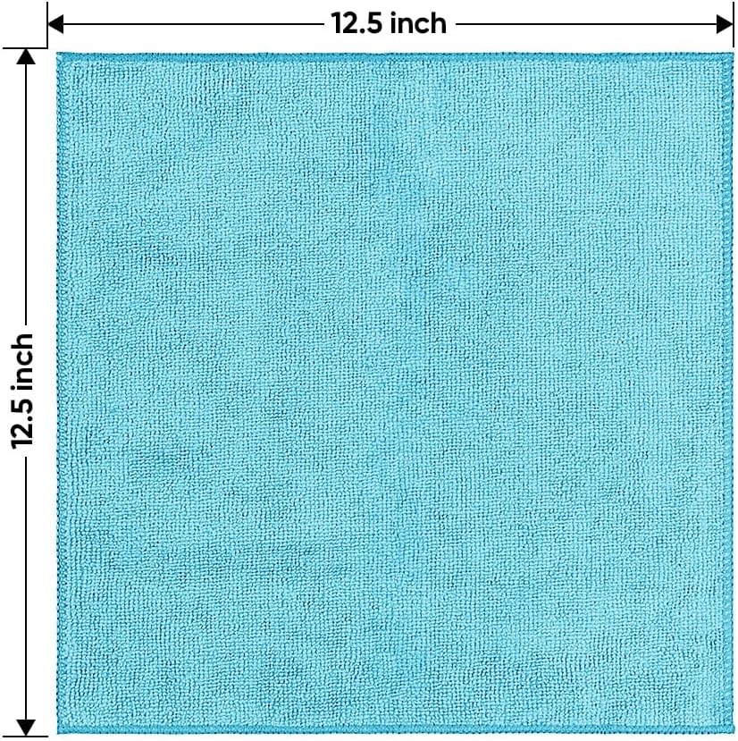 Yellow Microfiber Cleaning Cloths 12 Pack, 12.5 x 12.5 inch Microfiber Towel for Cars, Ultra Absorbent Car Washing Cloth, Lint Free Streak Free Cleaning Rags for Car, Kitchen, and Window