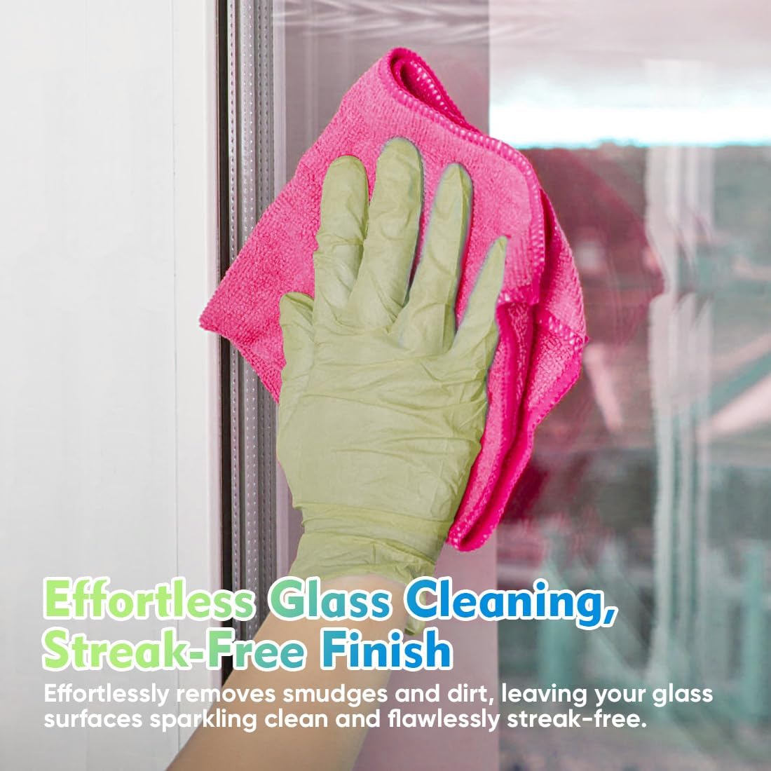Yellow Microfiber Cleaning Cloths 12 Pack, 12.5 x 12.5 inch Microfiber Towel for Cars, Ultra Absorbent Car Washing Cloth, Lint Free Streak Free Cleaning Rags for Car, Kitchen, and Window