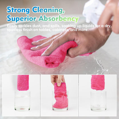 Yellow Microfiber Cleaning Cloths 12 Pack, 12.5 x 12.5 inch Microfiber Towel for Cars, Ultra Absorbent Car Washing Cloth, Lint Free Streak Free Cleaning Rags for Car, Kitchen, and Window