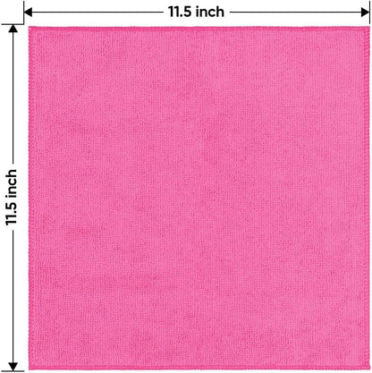 Yellow Microfiber Cleaning Cloths 12 Pack, 12.5 x 12.5 inch Microfiber Towel for Cars, Ultra Absorbent Car Washing Cloth, Lint Free Streak Free Cleaning Rags for Car, Kitchen, and Window