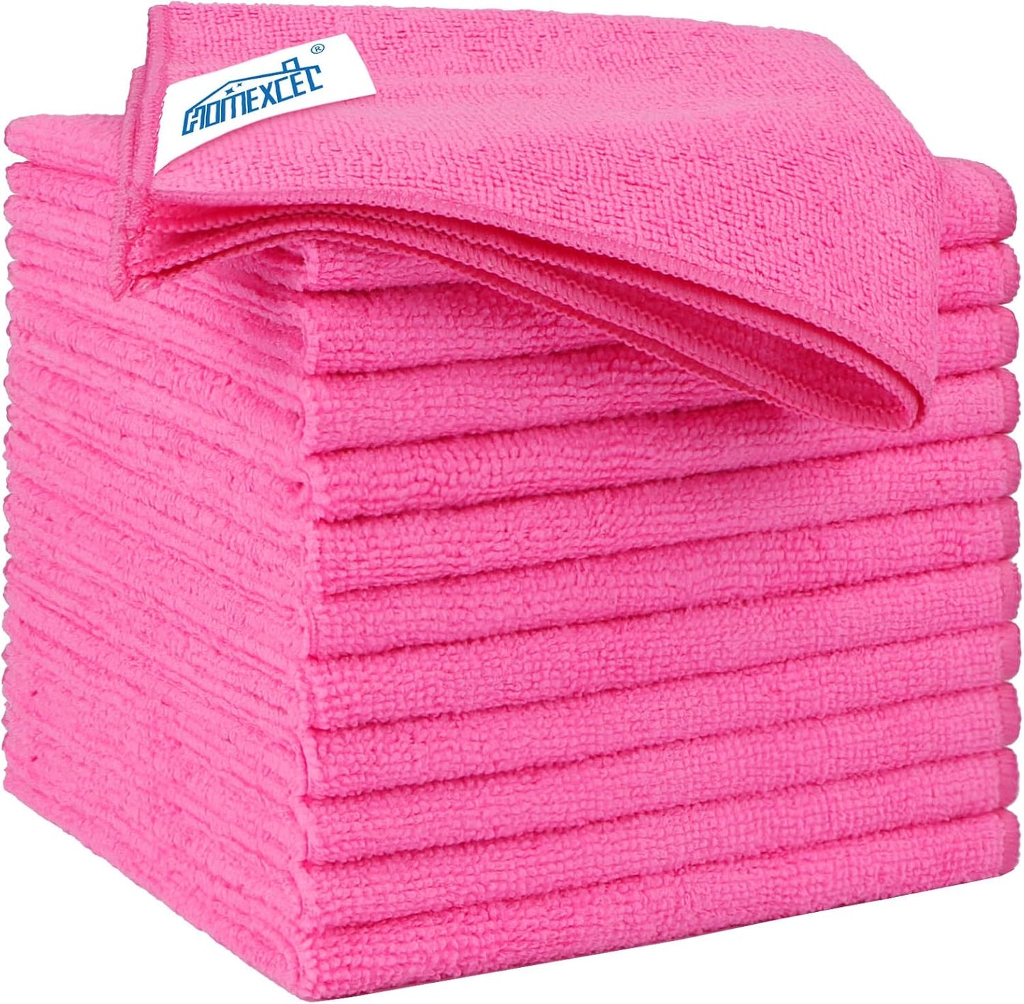 Yellow Microfiber Cleaning Cloths 12 Pack, 12.5 x 12.5 inch Microfiber Towel for Cars, Ultra Absorbent Car Washing Cloth, Lint Free Streak Free Cleaning Rags for Car, Kitchen, and Window