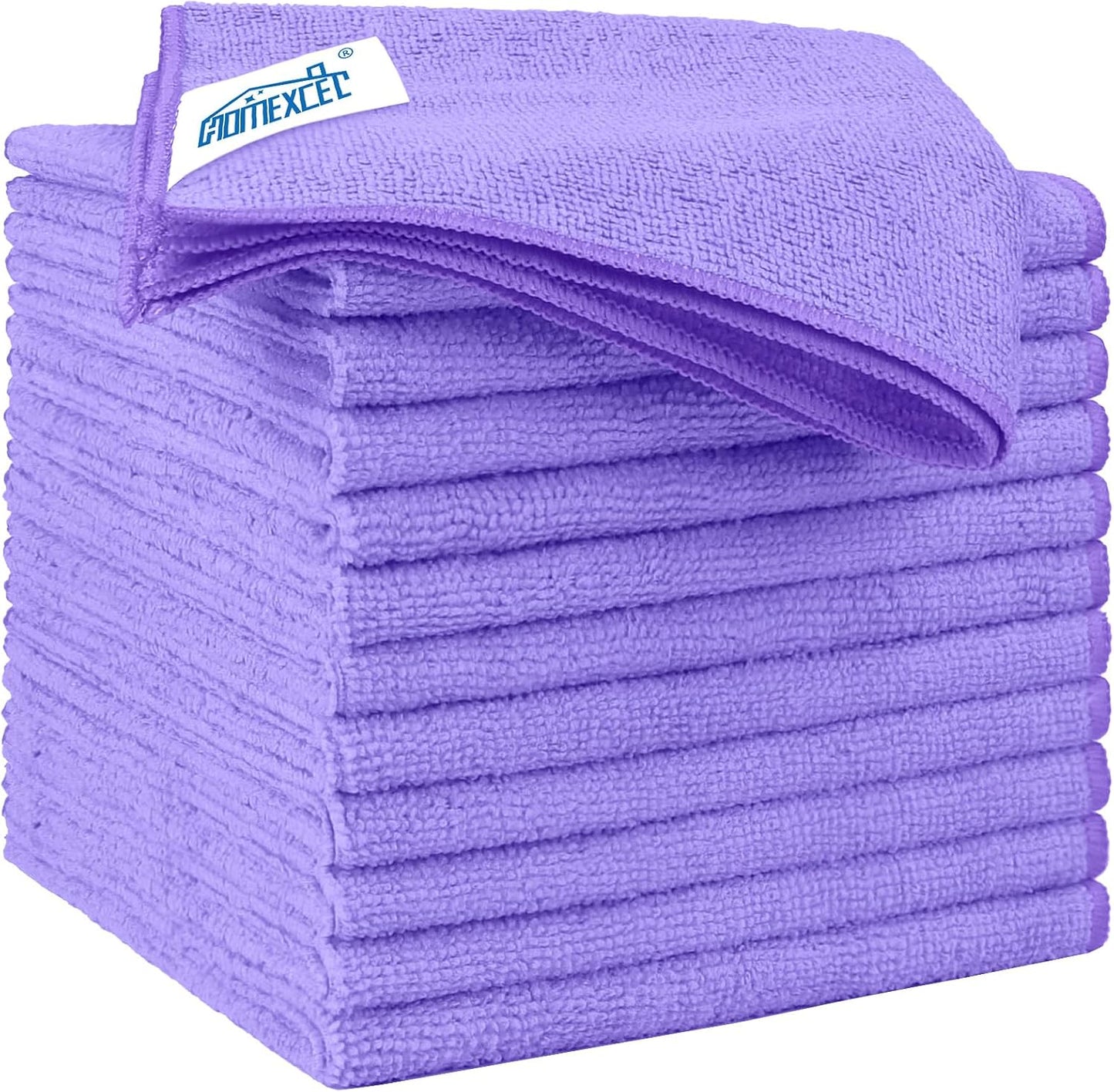 Yellow Microfiber Cleaning Cloths 12 Pack, 12.5 x 12.5 inch Microfiber Towel for Cars, Ultra Absorbent Car Washing Cloth, Lint Free Streak Free Cleaning Rags for Car, Kitchen, and Window