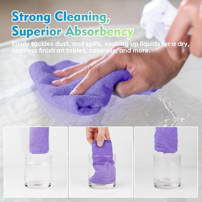 Yellow Microfiber Cleaning Cloths 12 Pack, 12.5 x 12.5 inch Microfiber Towel for Cars, Ultra Absorbent Car Washing Cloth, Lint Free Streak Free Cleaning Rags for Car, Kitchen, and Window