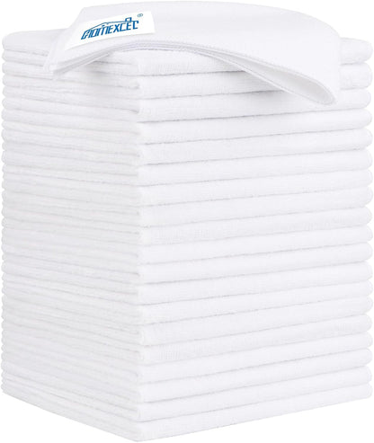Yellow Microfiber Cleaning Cloths 12 Pack, 12.5 x 12.5 inch Microfiber Towel for Cars, Ultra Absorbent Car Washing Cloth, Lint Free Streak Free Cleaning Rags for Car, Kitchen, and Window