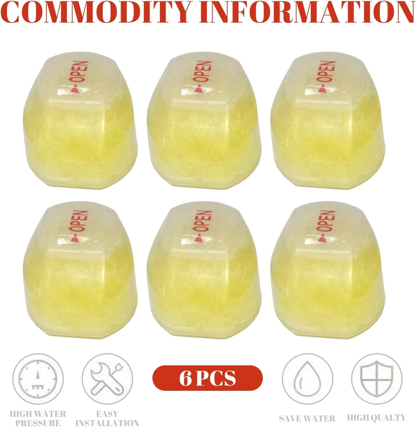Shower Head Filter, 6PCS Vitamin C Shower Filter, Lemon Flavor Balm Vitamin C Infused Head Filters Soften Hard Water, Helps Dry Skin