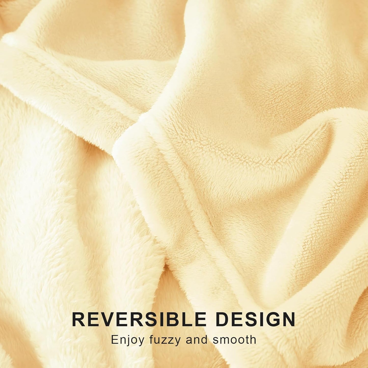 Throw Bright Yellow Fleece Blanket, Soft Flannel Bed Blanket | Fuzzy Cozy Blanket 50x60 Inches, Multi-use for Bed, Sofa, Couch, Travel, Camping, All Season Warm Lightweight Cover