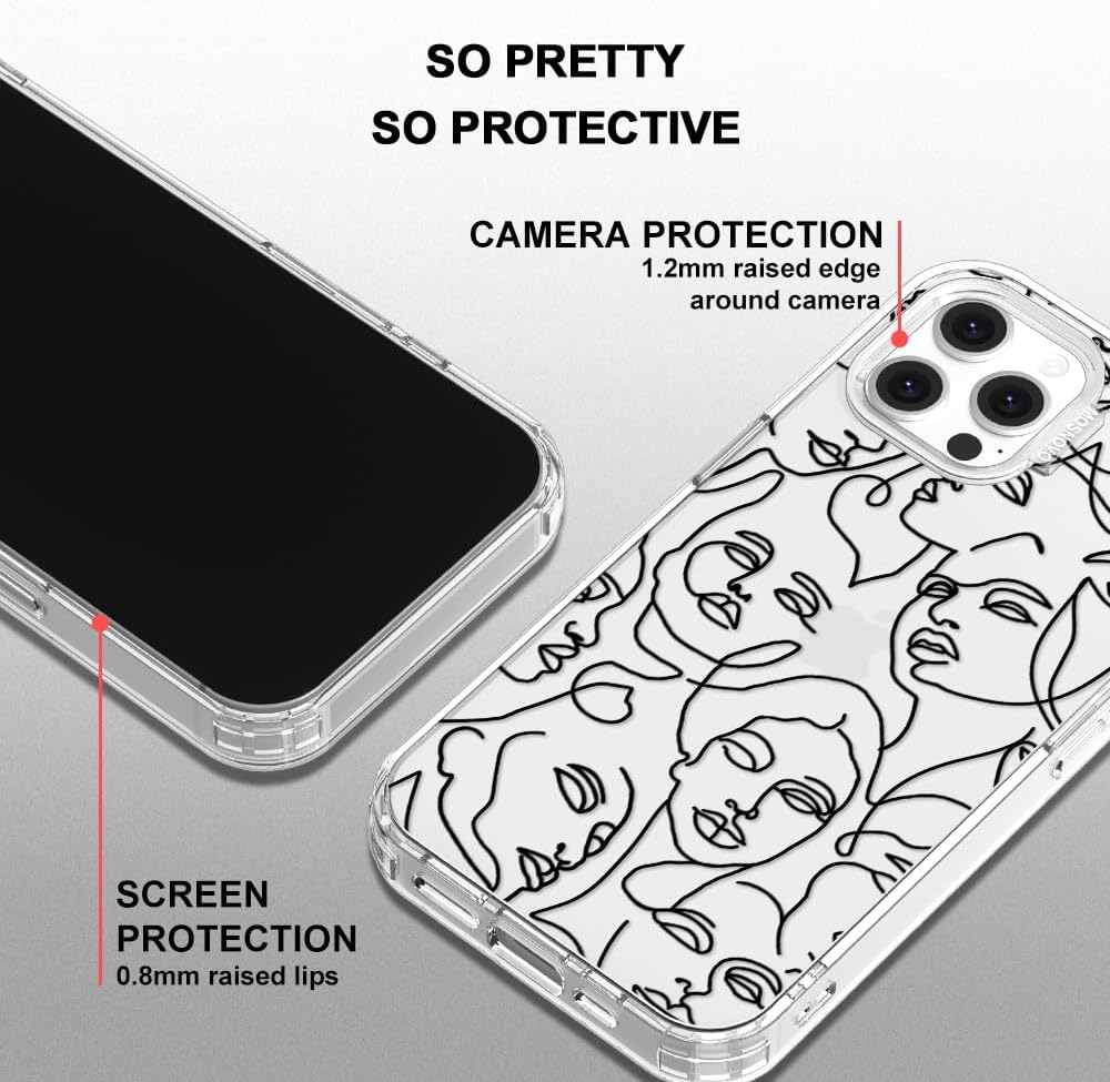 Case for iPhone 13 Pro Max, [Buffertech 6.6ft Military-Grade Drop Protection] [Anti Peel Off Tech] Clear TPU Bumper Phone Case Cover Design - Lemon