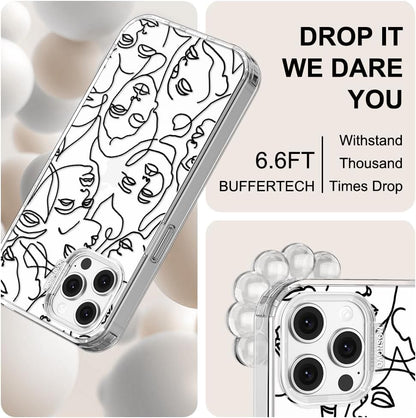 Case for iPhone 13 Pro Max, [Buffertech 6.6ft Military-Grade Drop Protection] [Anti Peel Off Tech] Clear TPU Bumper Phone Case Cover Design - Lemon