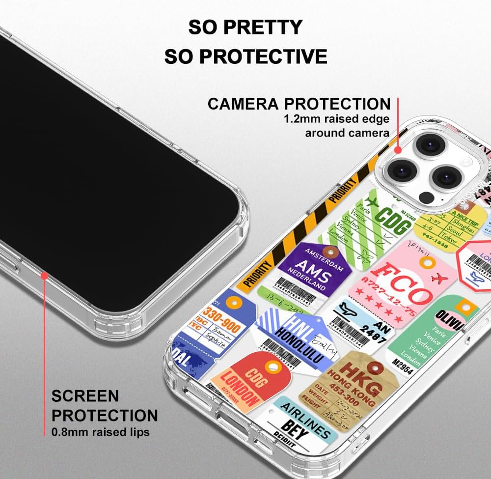 Case for iPhone 13 Pro Max, [Buffertech 6.6ft Military-Grade Drop Protection] [Anti Peel Off Tech] Clear TPU Bumper Phone Case Cover Design - Lemon